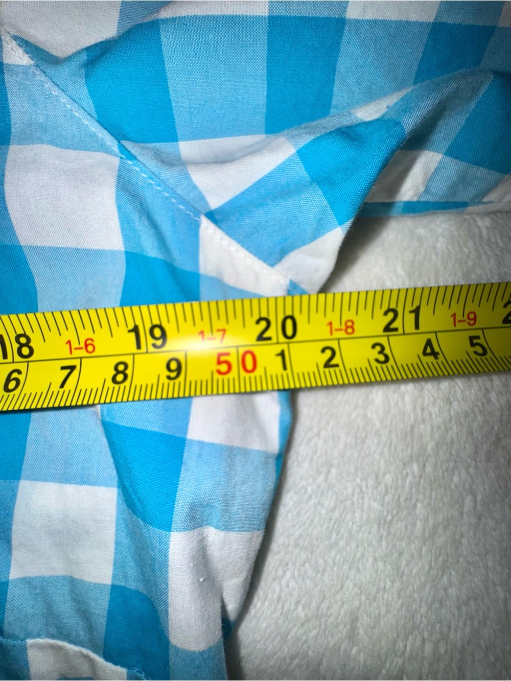 Lilly Pulitzer vintage Turquoise Blue White Gingham Belted Shirt Dress Size 8 - Picture 7 of 12
